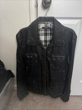 project RUNWAY Black Military-Style Zip Front Jacket